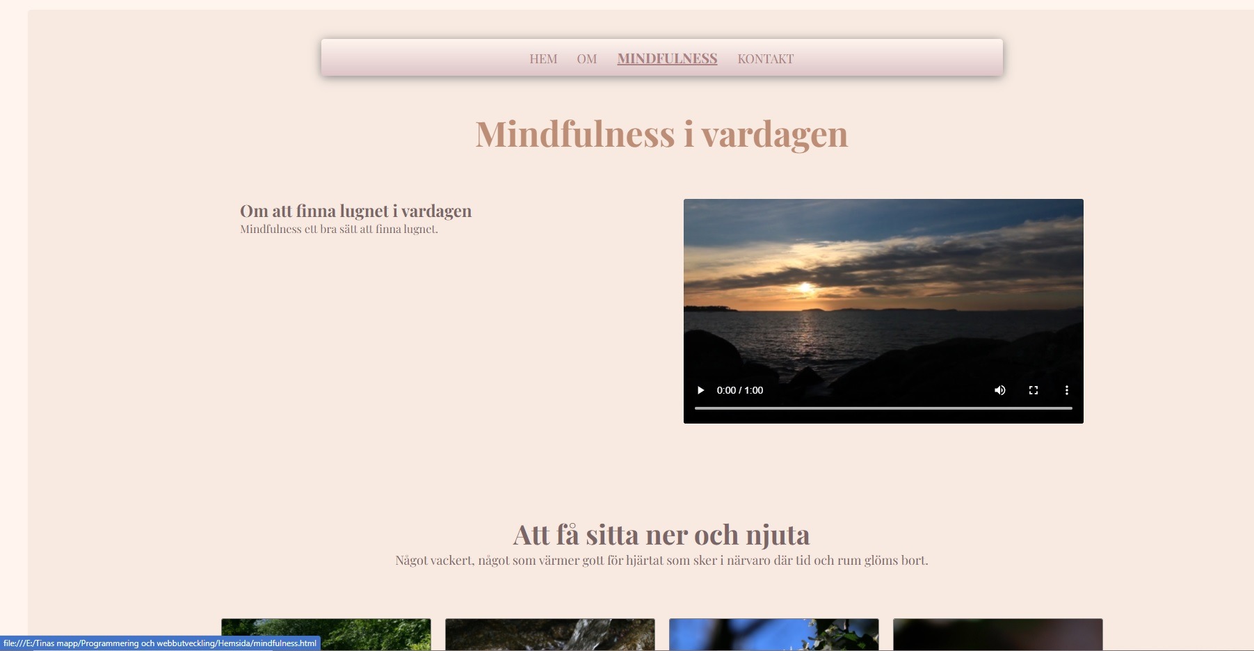 Mindfulnesshemsida - Soulelle | Soulful Business & Web design